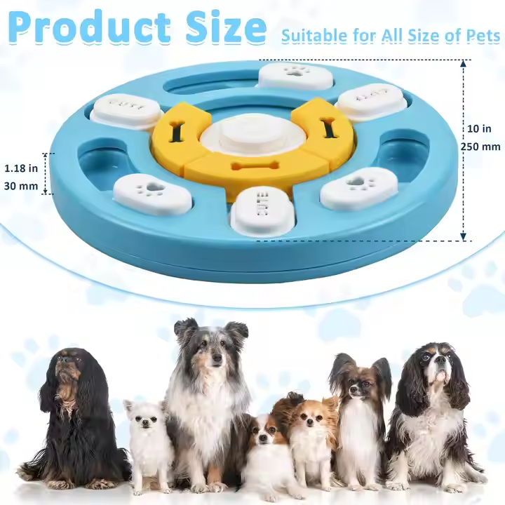 Interactive Gradual Feeder Canine Puzzle Toy - Enjoyable Plastic Design for IQ Stimulation and Deal with Coaching for Cats and Pets